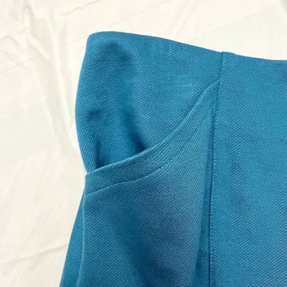 Cabi 3220 Turquoise Blue Stretch Sigourney Pencil Skirt Size 4 *NWT
